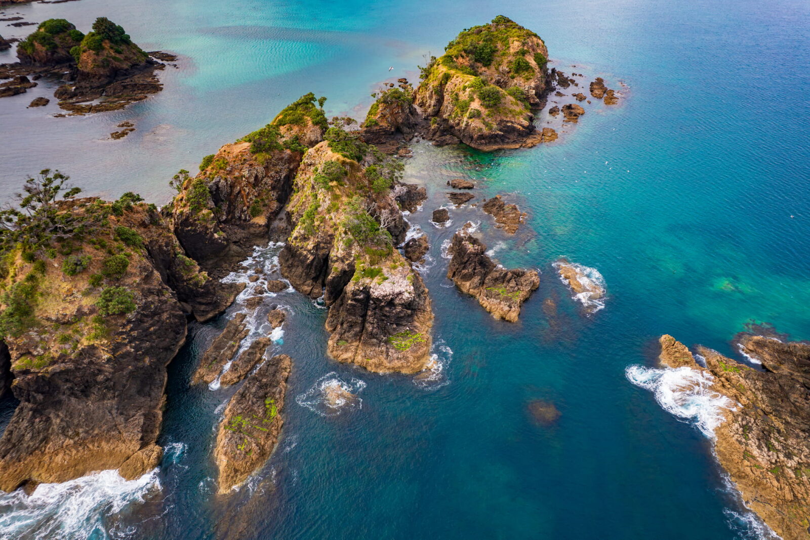 Aerial Image of the Bay of Islands New Zealand.